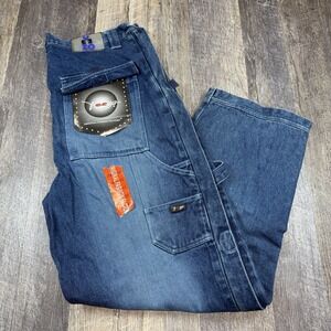 Veezo Wide Leg Jeans Mens 38x32 NWT Baggy Denim Zip Leg Y2K Skater Rave Pants